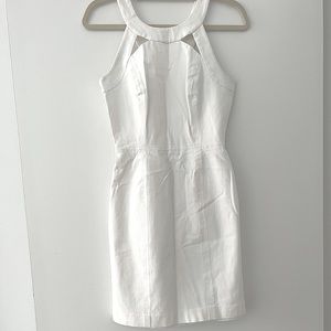 Banana Republic White Fitted Dress